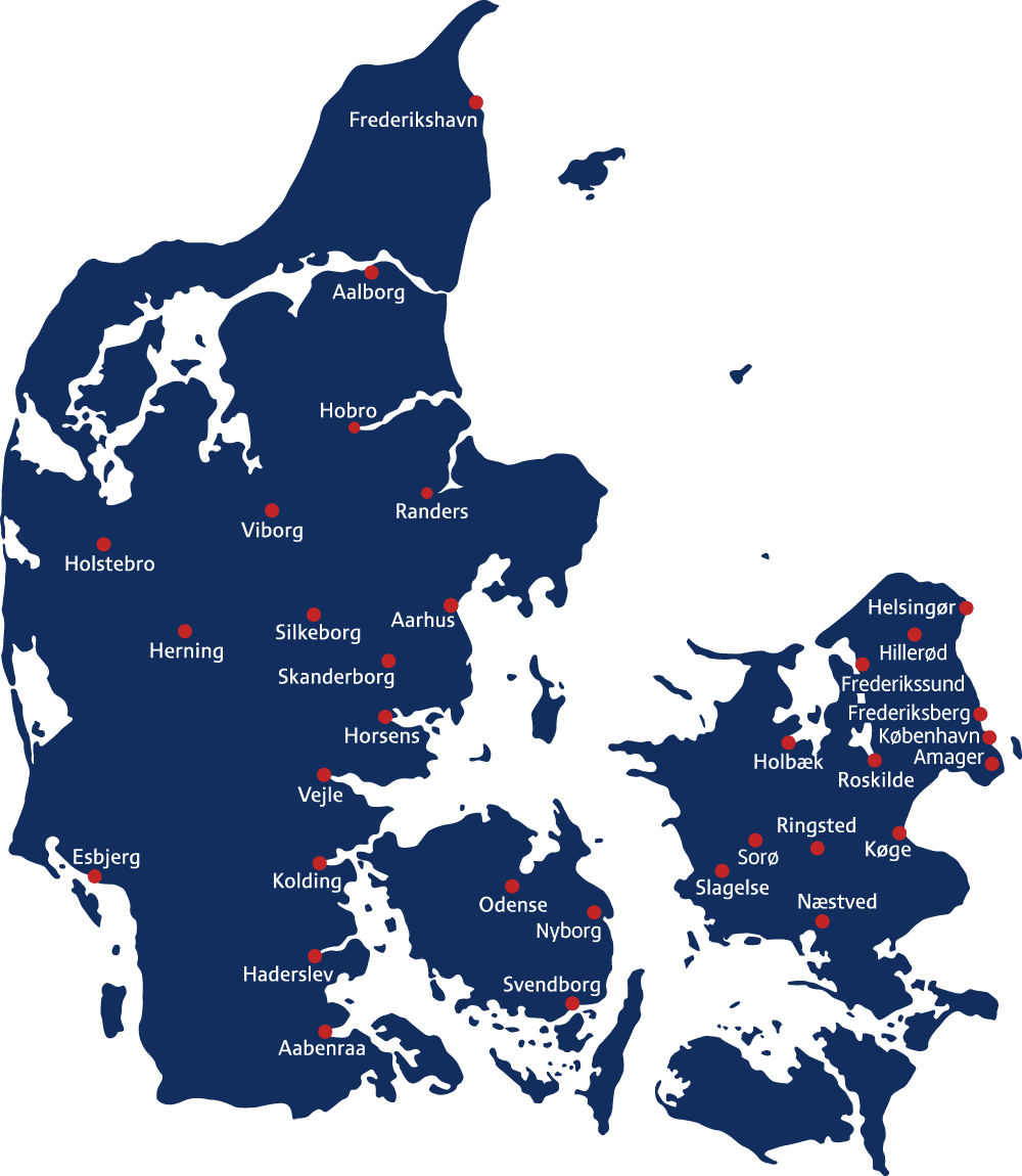 Bykalender Danmarkskort 2025