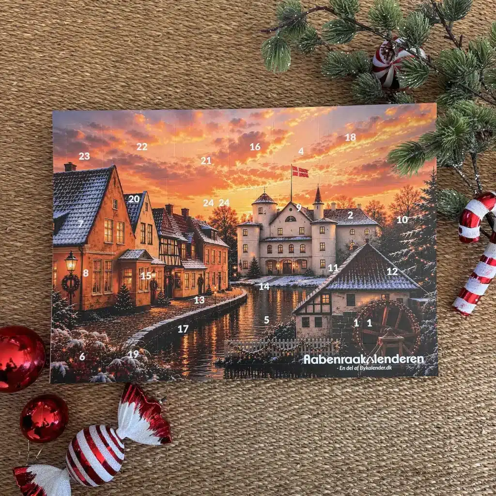 Forsiden af Aabenraakalenderen julekalender med lokale motiver